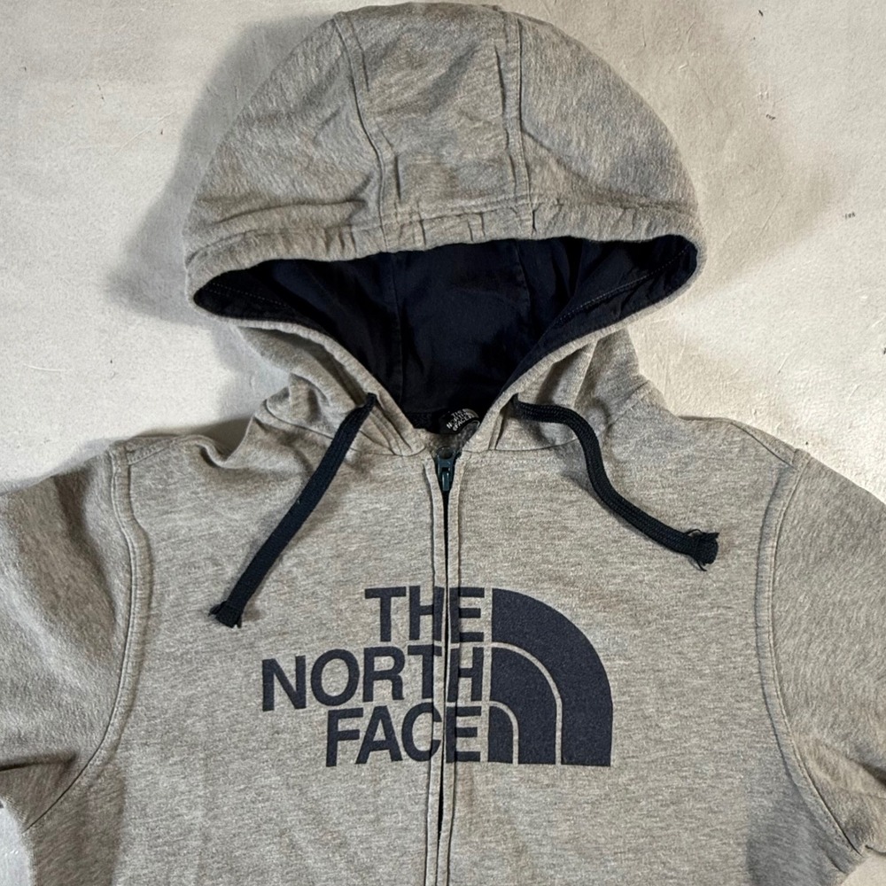 The North Face Full Zip Hoodie Mens Medium Sweatshirt Gray Hooded Jacket
